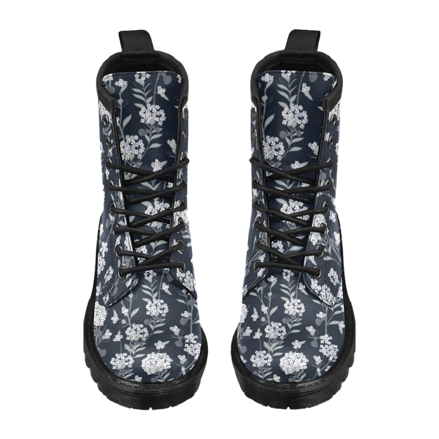 Hydrangea Pattern Print Design HD07 Women's Boots