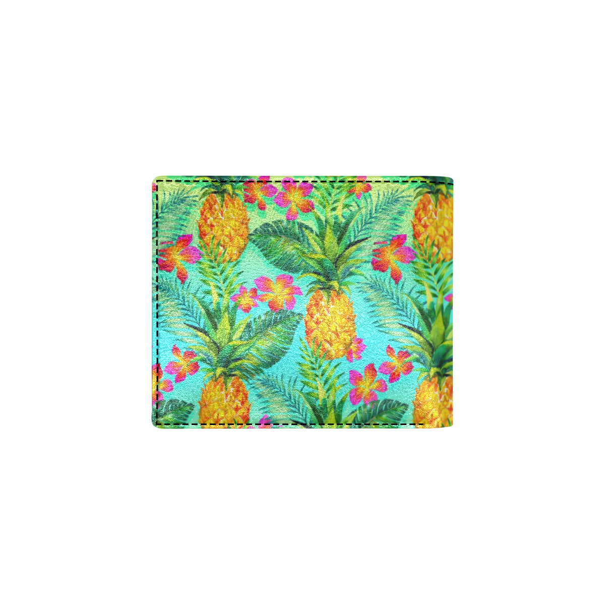 Pineapple Pattern Print Design PP010 Men's ID Card Wallet