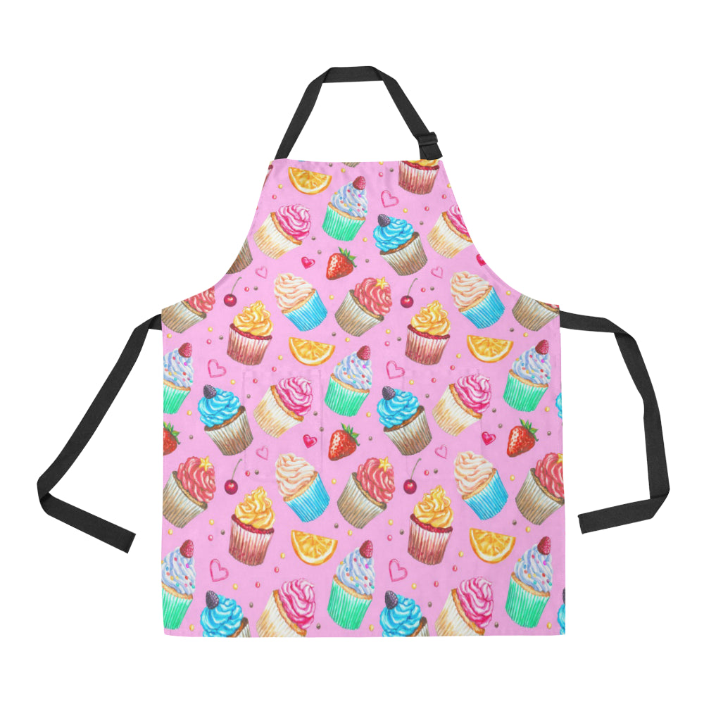 Cupcake Pattern Print Design CP05 Apron with Pocket