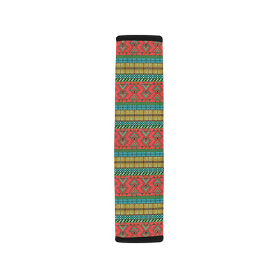 African Colorful Zigzag Print Pattern Car Seat Belt Cover