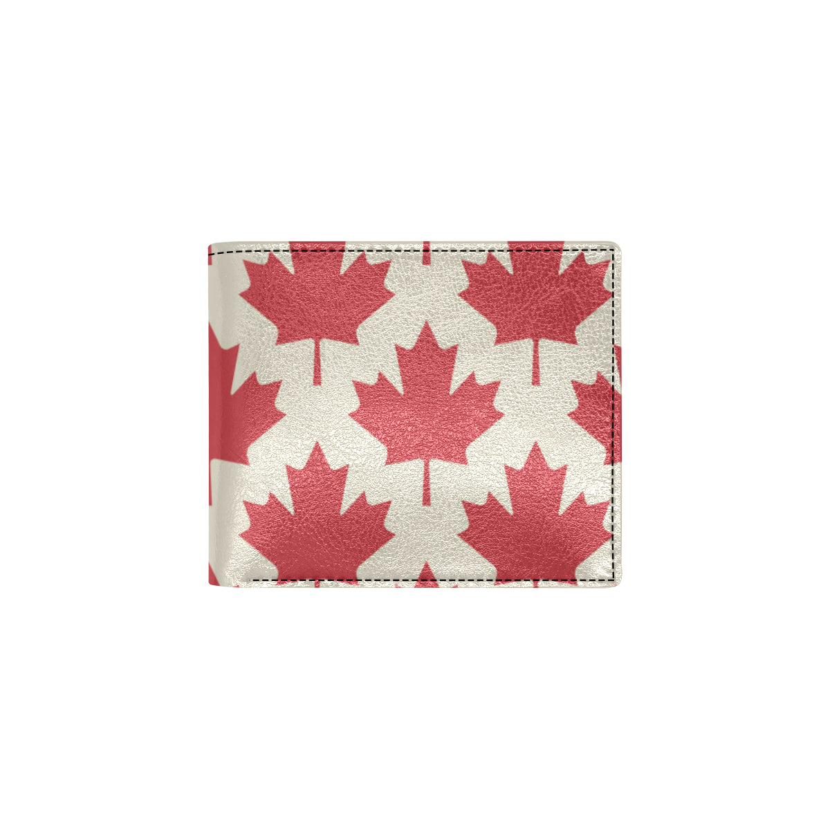 Maple Leaf Pattern Print Design 03 Men's ID Card Wallet