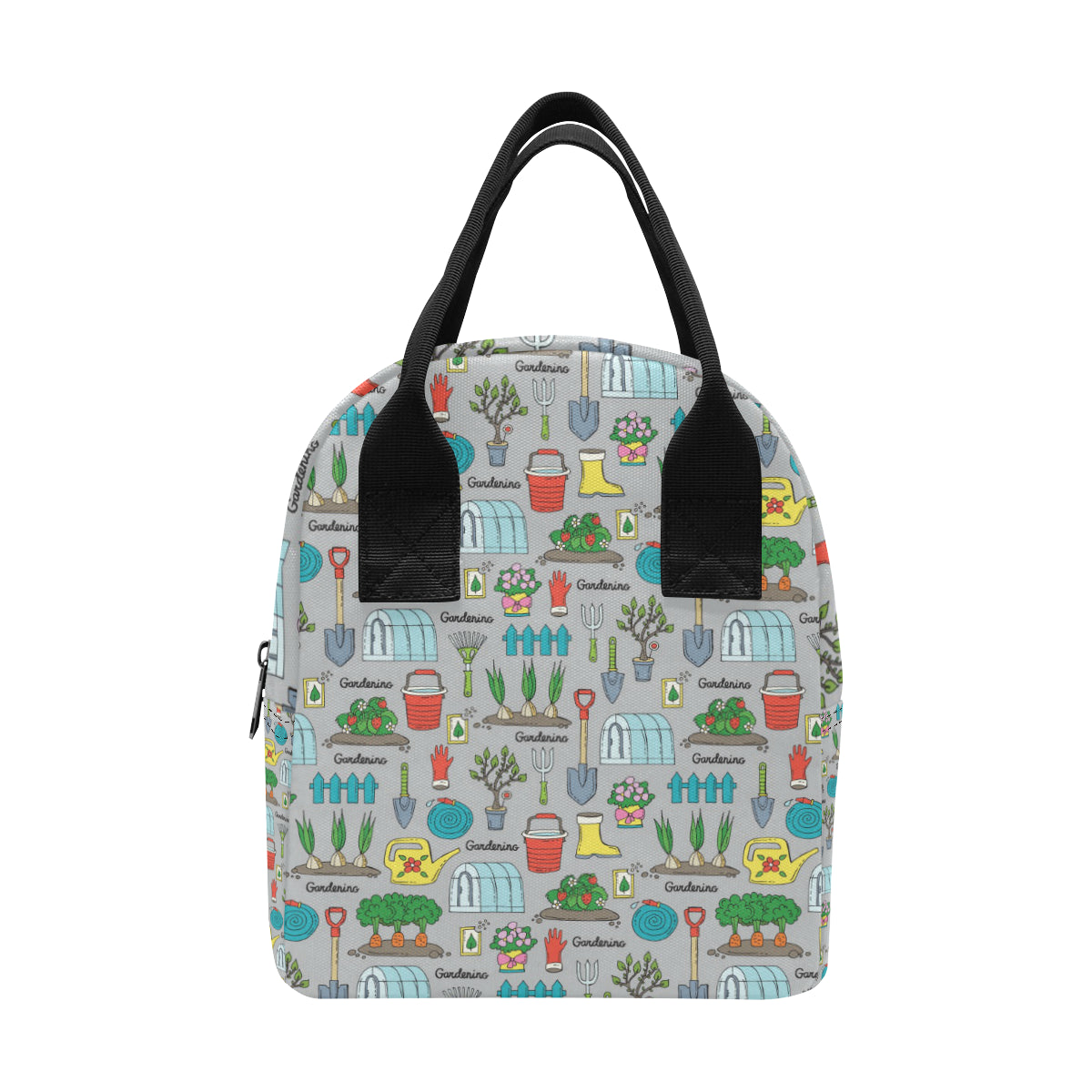 Gardening Pattern Print Design G07 Insulated Lunch Bag