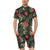 Red Hibiscus Tropical Men's Romper