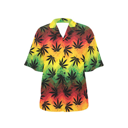 Rasta Pattern Print Design A02 Women's Hawaiian Shirt