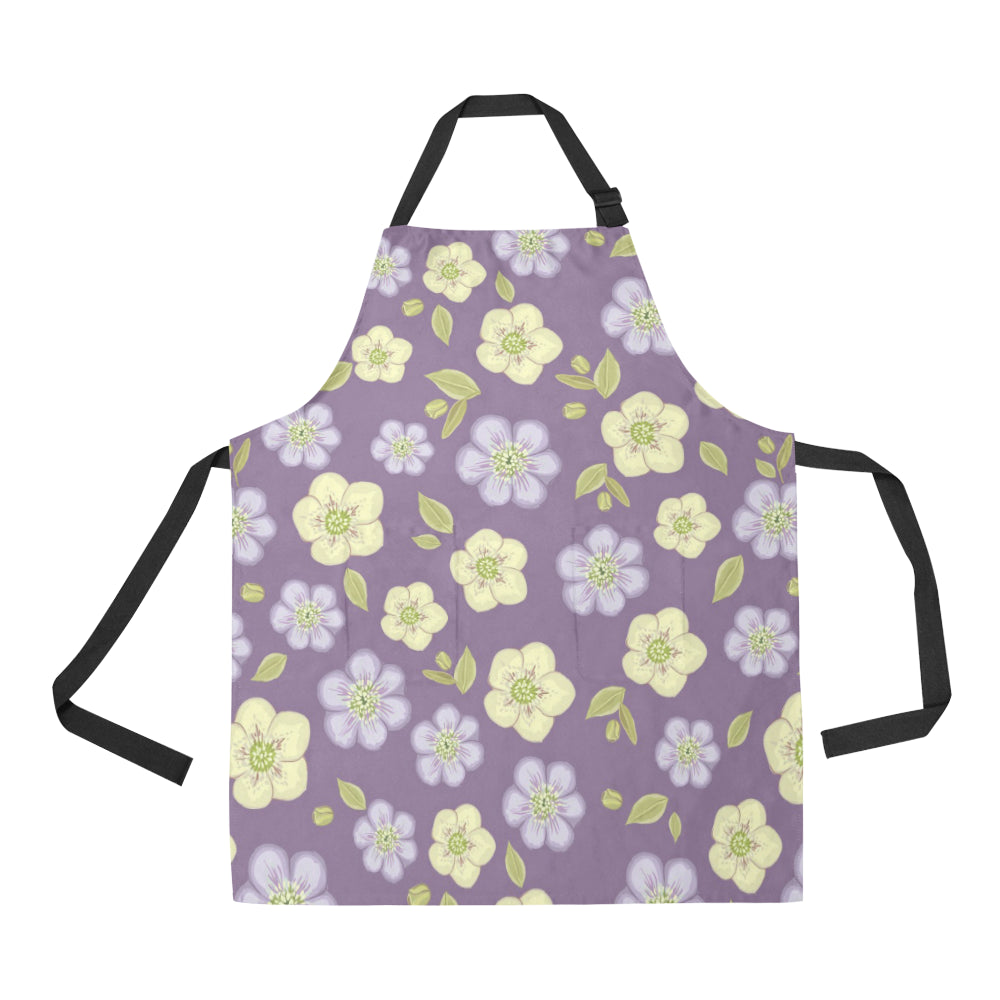 Anemone Pattern Print Design AM013 Apron with Pocket