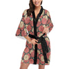 Camellia Pattern Print Design CM01 Women Kimono Robe