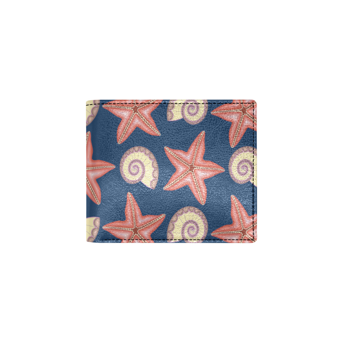 Starfish Pattern Print Design 03 Men's ID Card Wallet