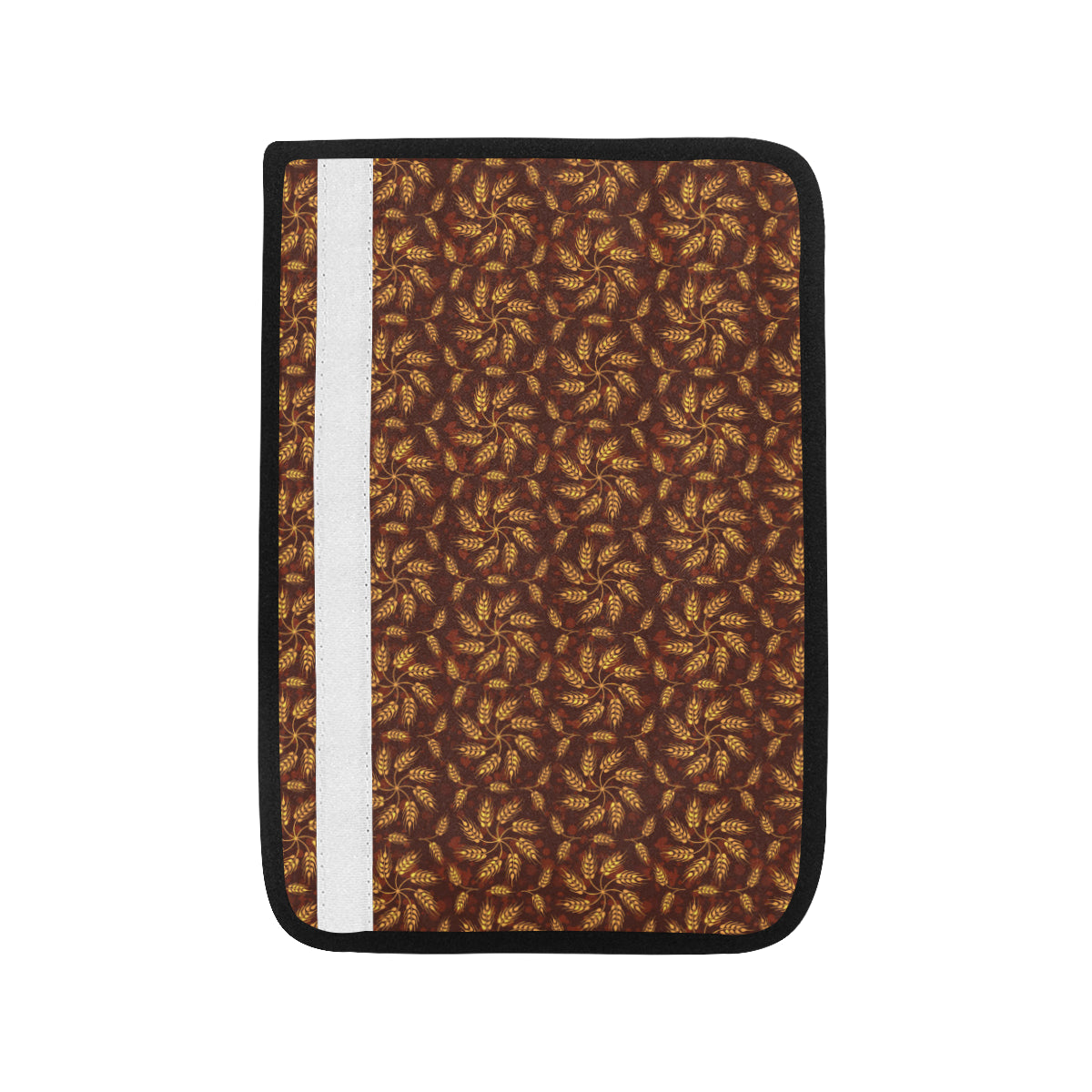 Agricultural Brown Wheat Print Pattern Car Seat Belt Cover