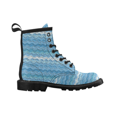 Wave Print Design LKS301 Women's Boots