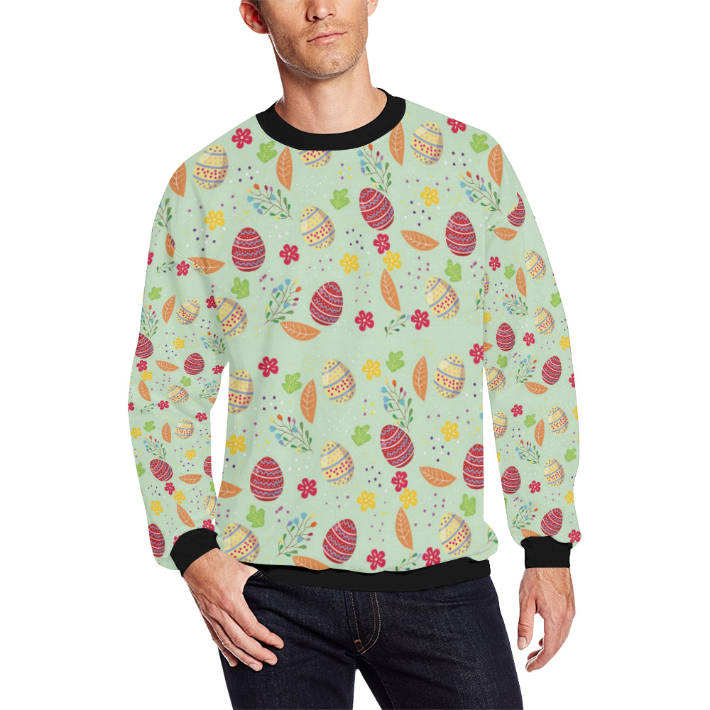 Easter Eggs Pattern Print Design RB07 Men Long Sleeve Sweatshirt