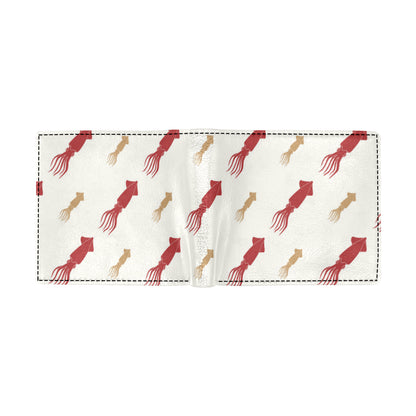 Giant Squid Pattern Print Design 01 Men's ID Card Wallet