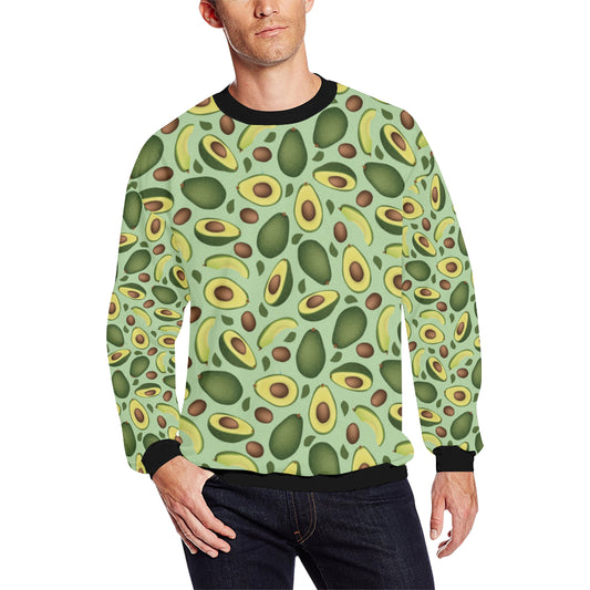 Avocado Pattern Print Design AC01 Men Long Sleeve Sweatshirt