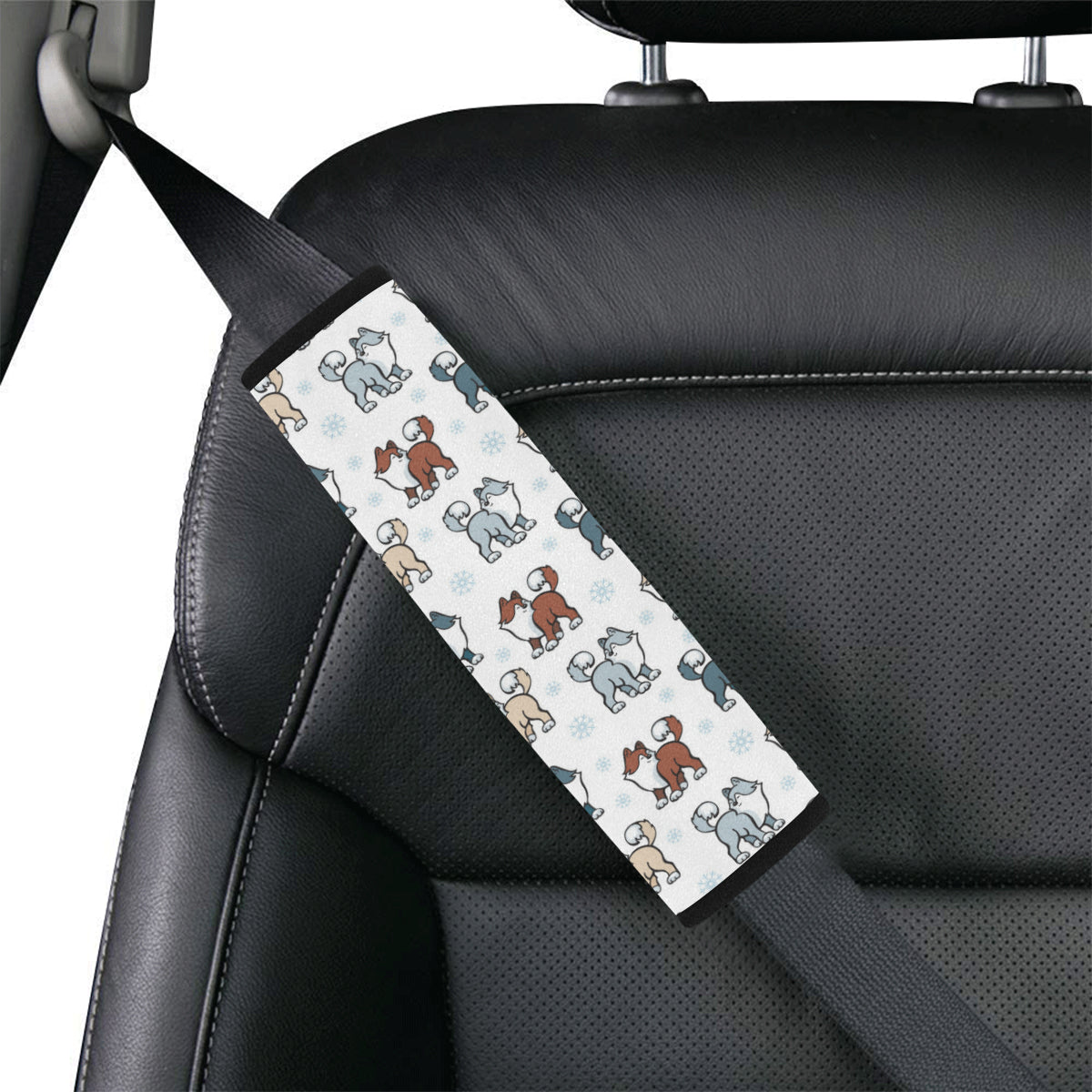 Alaskan Malamute Pattern Print Design 02 Car Seat Belt Cover