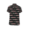 Barracuda Pattern Print Design 02 Men's Short Sleeve Button Up Shirt