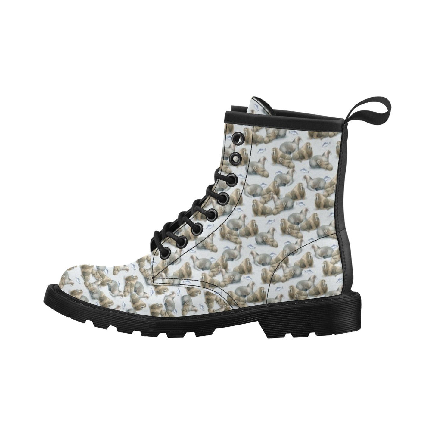 Walrus Print Design LKS401 Women's Boots