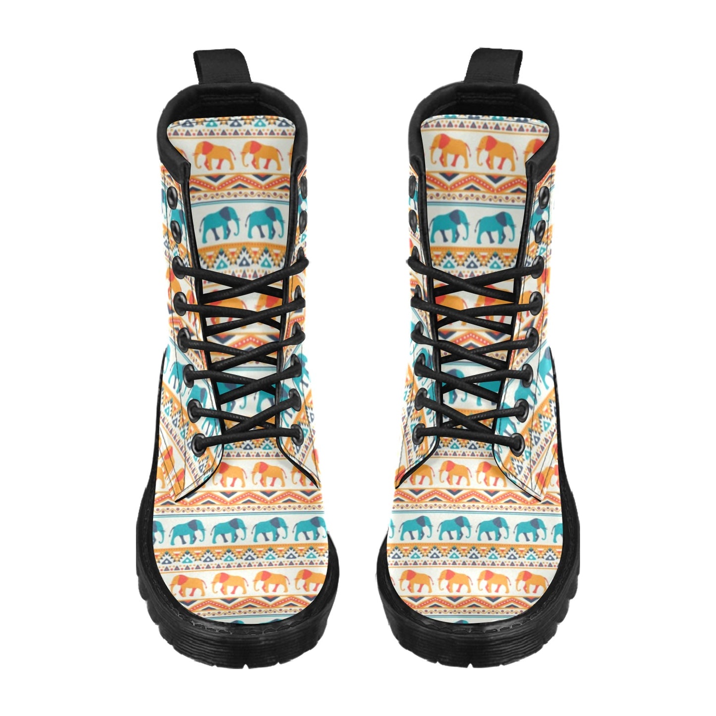 Elephant Aztec Ethnic Print Pattern Women's Boots