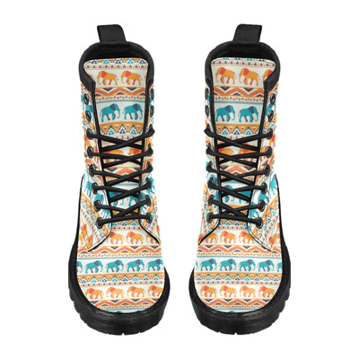 Elephant Aztec Ethnic Print Pattern Women's Boots