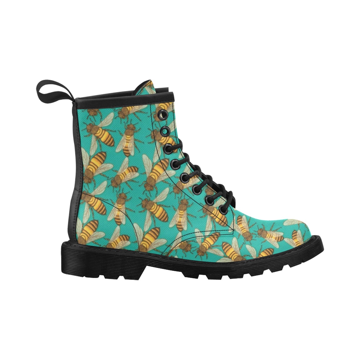 Bee Pattern Print Design BEE04 Women's Boots