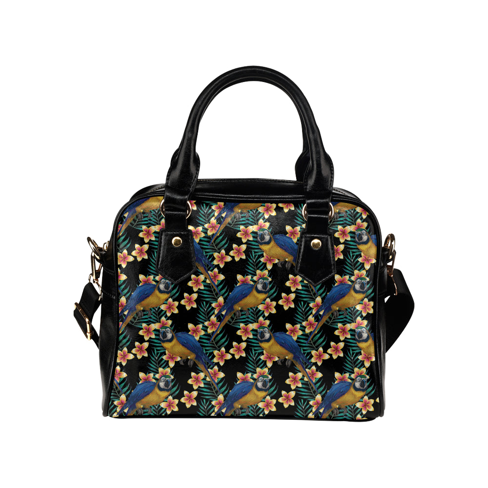 Macaw Pattern Print Design 01 Shoulder Handbag