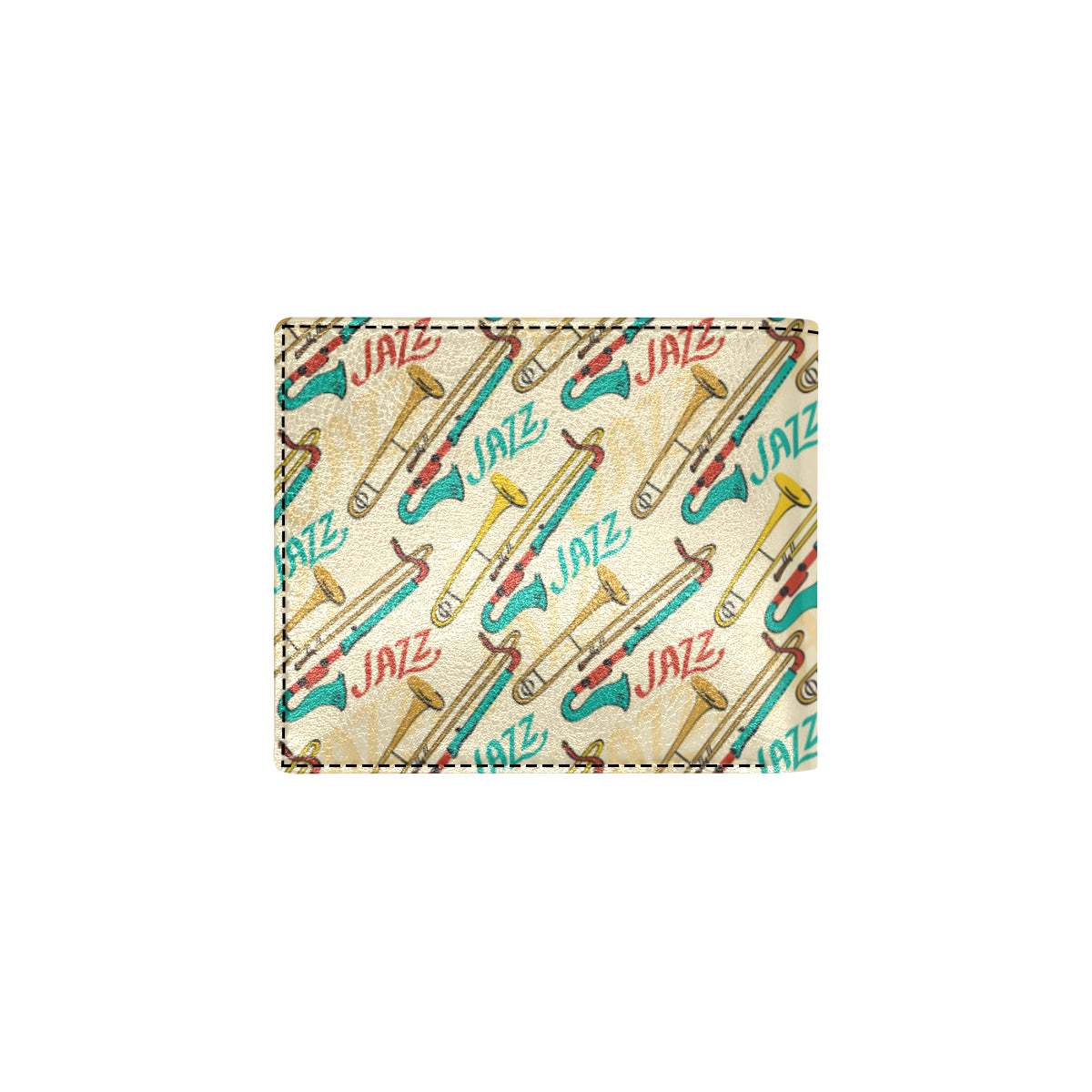 Trombone Pattern Print Design 03 Men's ID Card Wallet