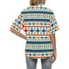 Aztec Pattern Print Design 02 Women's Hawaiian Shirt