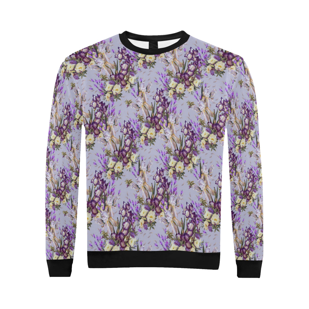 Iris Pattern Print Design IR07 Men Long Sleeve Sweatshirt