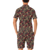 Microphone Skull Rose Pattern Print Design 02 Men's Romper