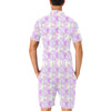 Unicorn Rainbow Star Heart Print Men's Romper