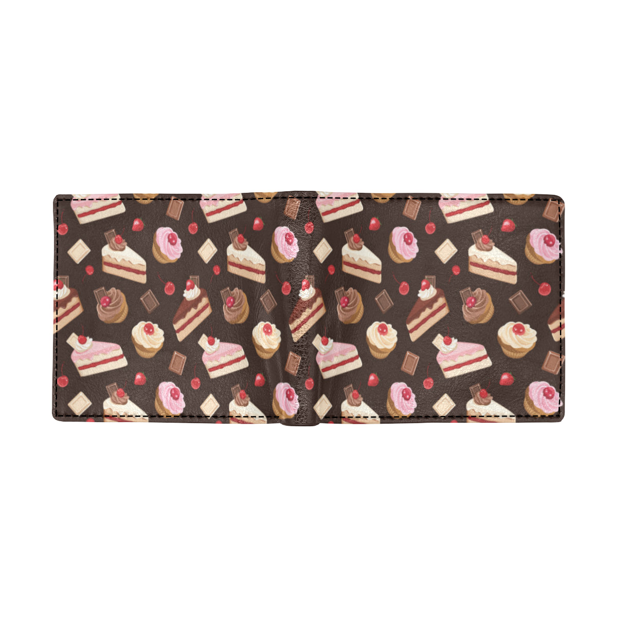 Cake Pattern Print Design 04 Men's ID Card Wallet