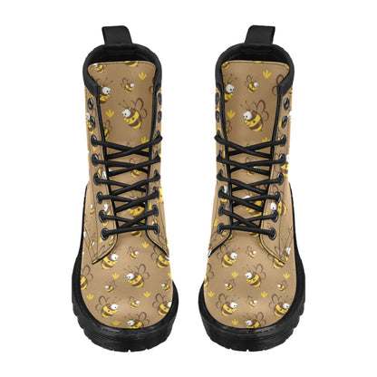Bee Pattern Print Design BEE09 Women's Boots