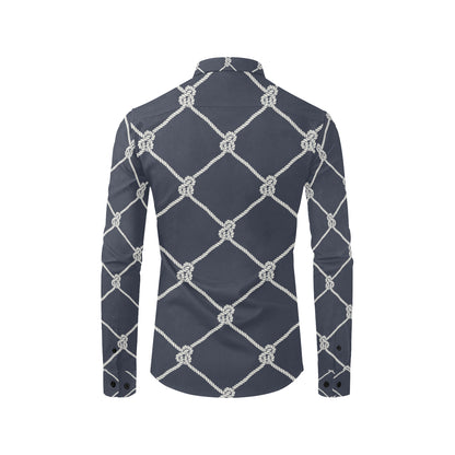 Rope Pattern Print Design A02 Men's Long Sleeve Shirt