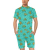 Sea Turtle Pattern Print Design T010 Men's Romper