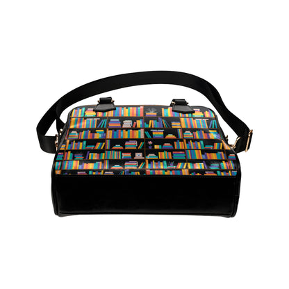 Book Pattern Print Design 05 Shoulder Handbag