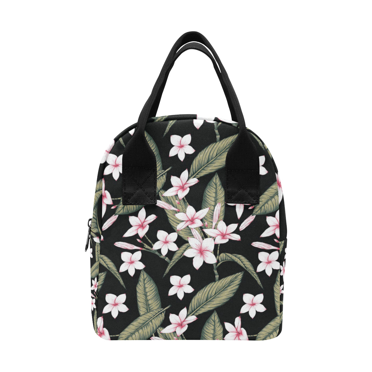 Plumeria Pattern Print Design PM021 Insulated Lunch Bag