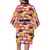 Cupcake Pattern Print Design CP02 Women's Short Kimono