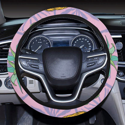Pineapple Pattern Print Design PP06 Steering Wheel Cover with Elastic Edge