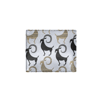 Goat Pattern Print Design 03 Men's ID Card Wallet