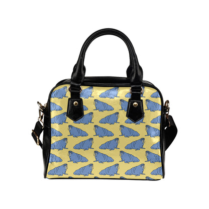 Walrus Pattern Print Design 02 Shoulder Handbag