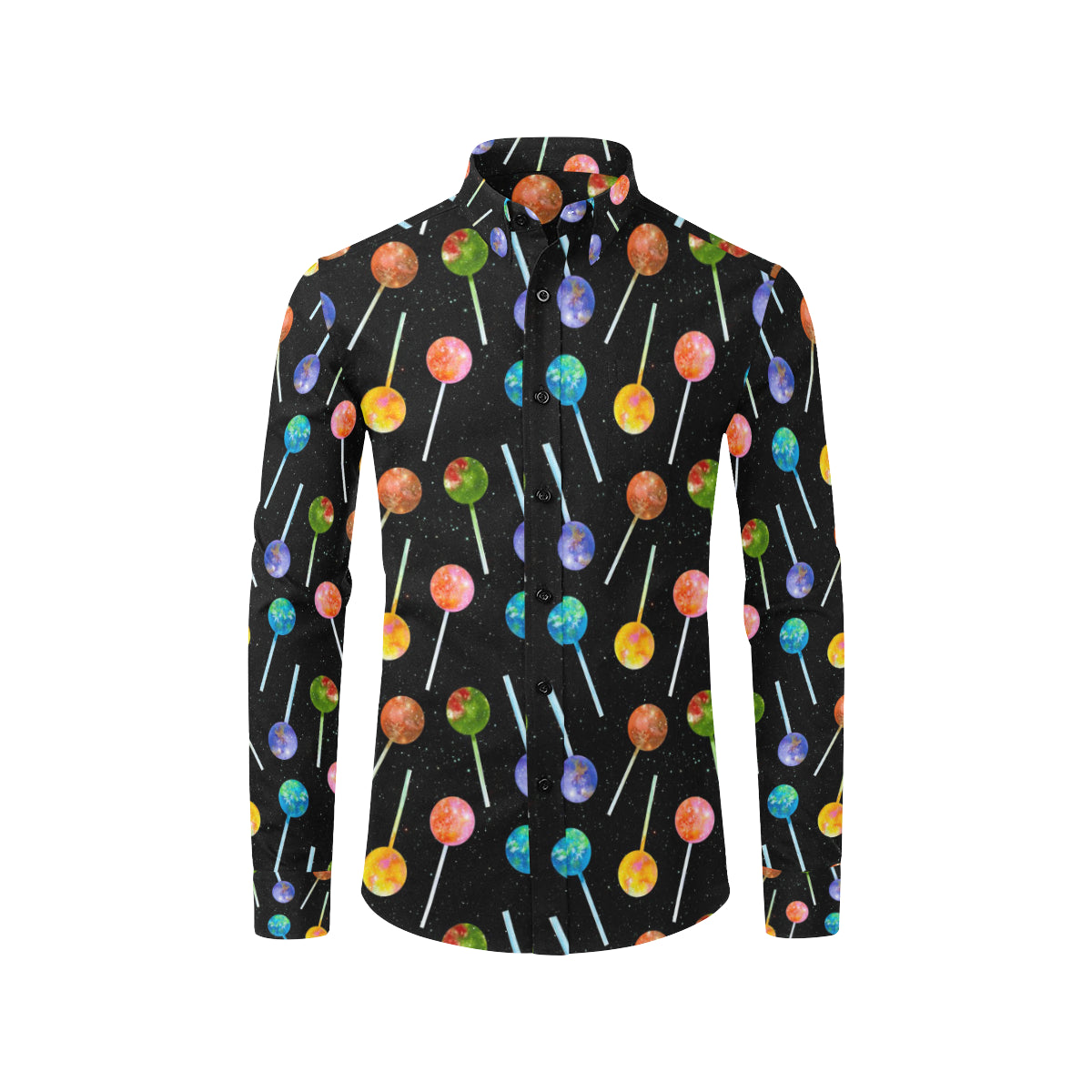 Lollipop Pattern Print Design LL04 Men's Long Sleeve Shirt