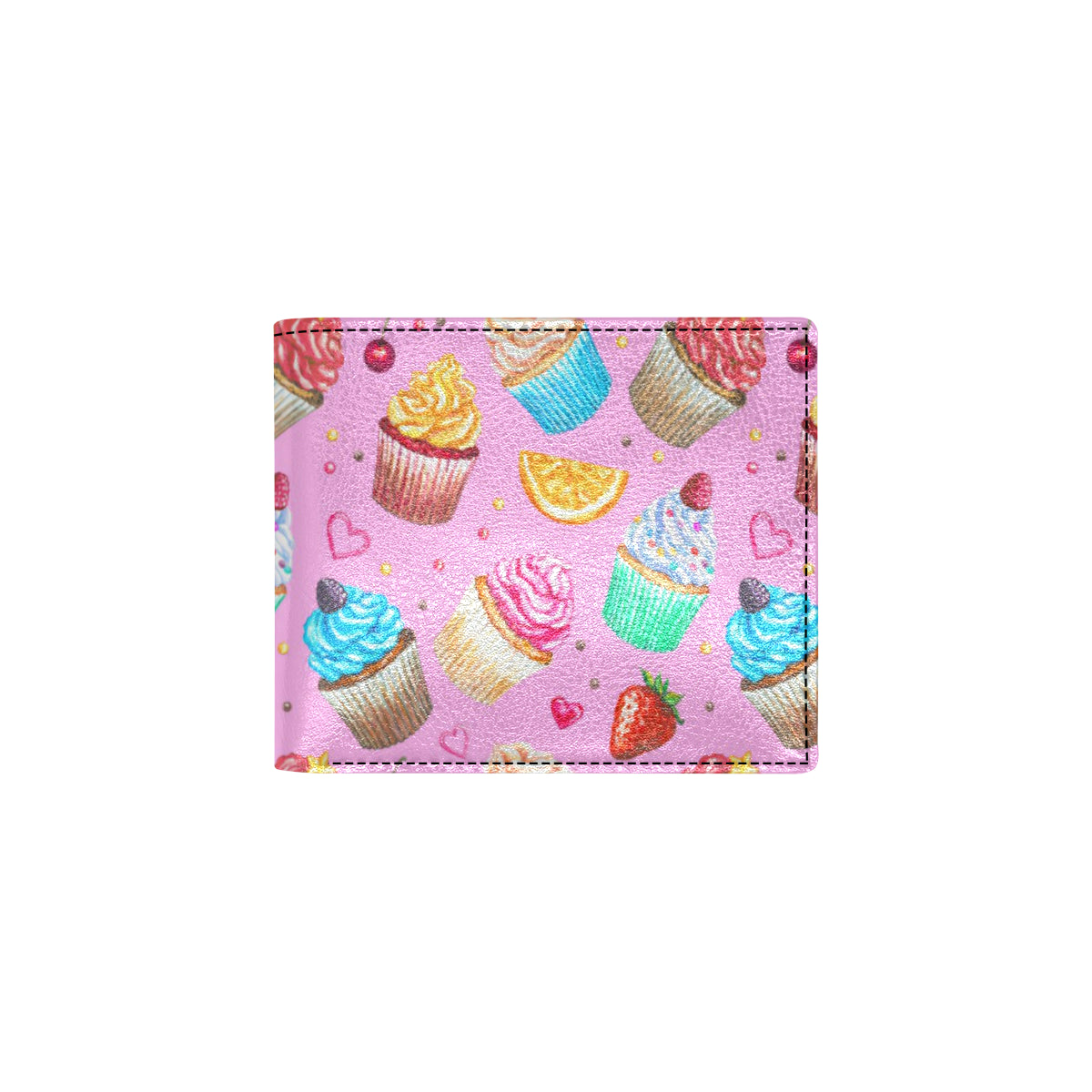 Cupcake Pattern Print Design CP05 Men's ID Card Wallet