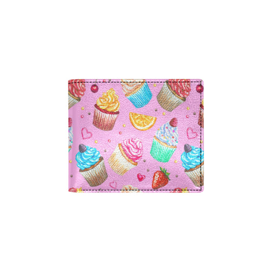Cupcake Pattern Print Design CP05 Men's ID Card Wallet