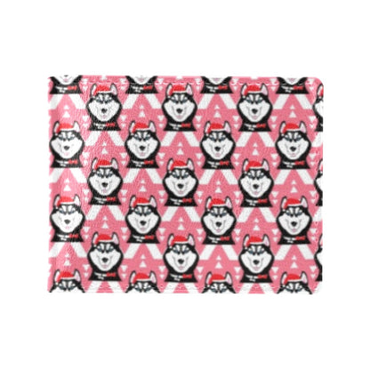 Siberian Huskies Christmas Themed Print Design LKS302 Men's ID Card Wallet