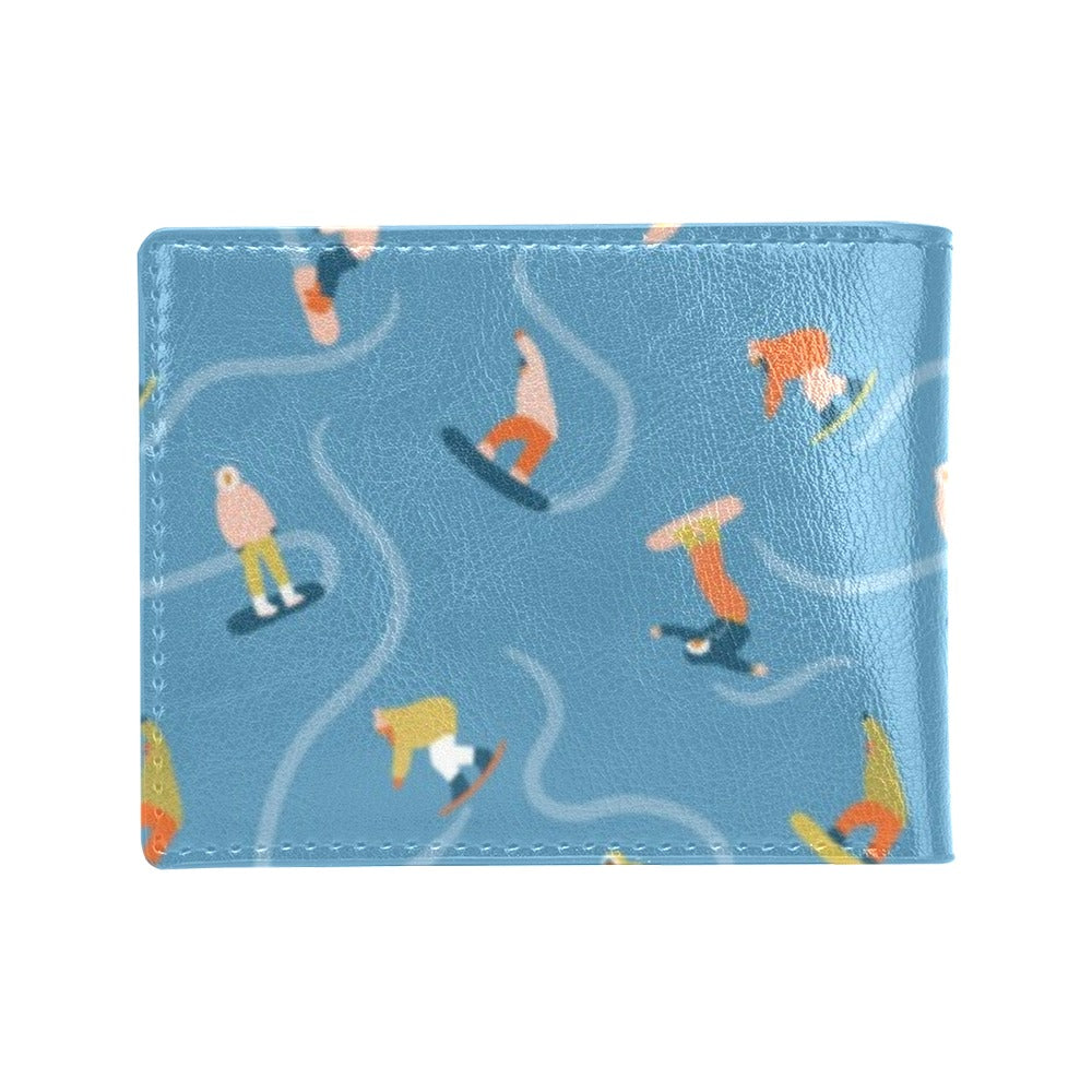 Snowboard Print Design LKS303 Men's ID Card Wallet