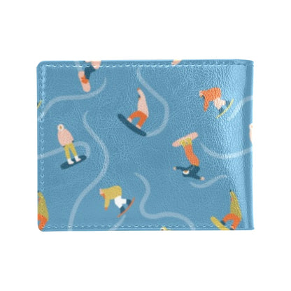 Snowboard Print Design LKS303 Men's ID Card Wallet