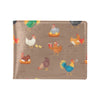 Chicken Happy Print Pattern Men's ID Card Wallet