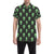 Alien Green Neon Pattern Print Design 01 Men's Short Sleeve Button Up Shirt