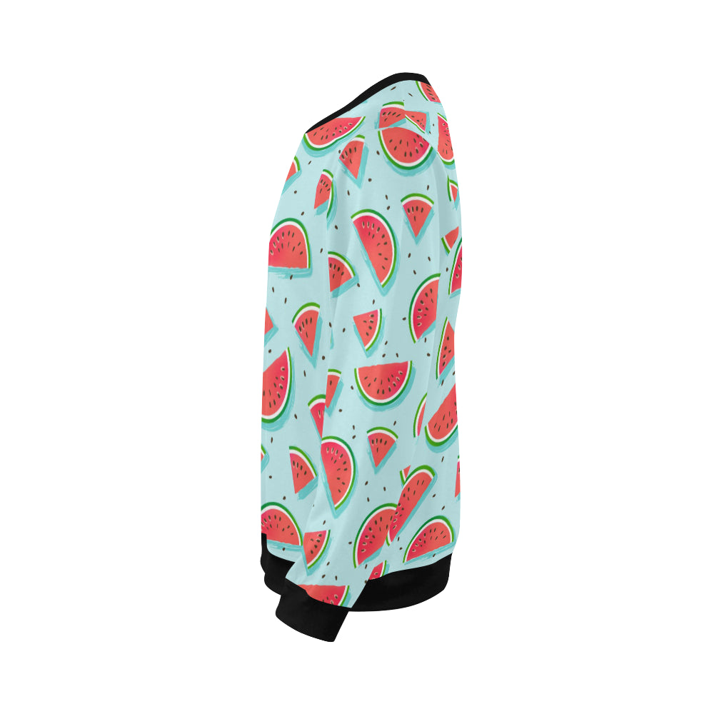 Watermelon Pattern Print Design WM03 Men Long Sleeve Sweatshirt