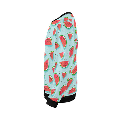 Watermelon Pattern Print Design WM03 Men Long Sleeve Sweatshirt