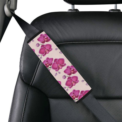 Orchid Pattern Print Design A02 Car Seat Belt Cover