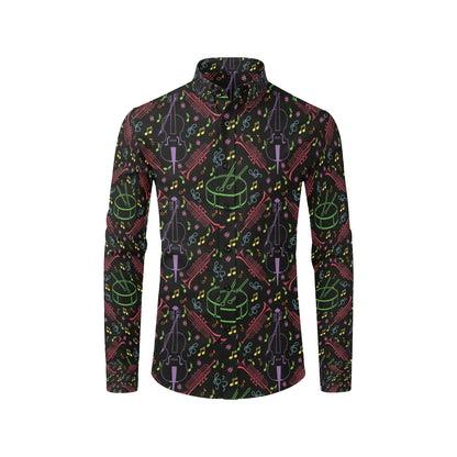 Cello Neon Pattern Print Design 02 Men's Long Sleeve Shirt